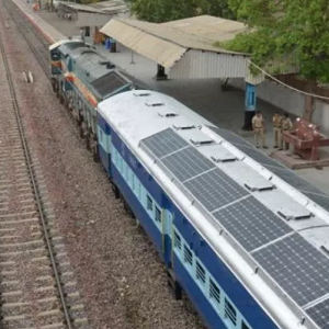 Solar Panels in Indian Train